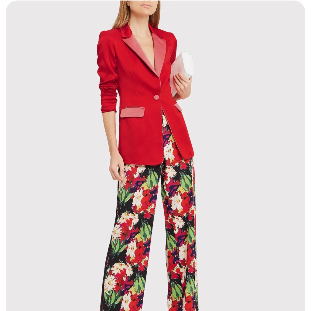 Alexis Intermix *Nevra* Red Color Block Blazer Jacket M